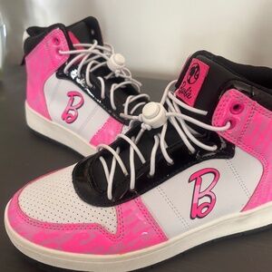 Barbie high top sneakers size 6 kids
